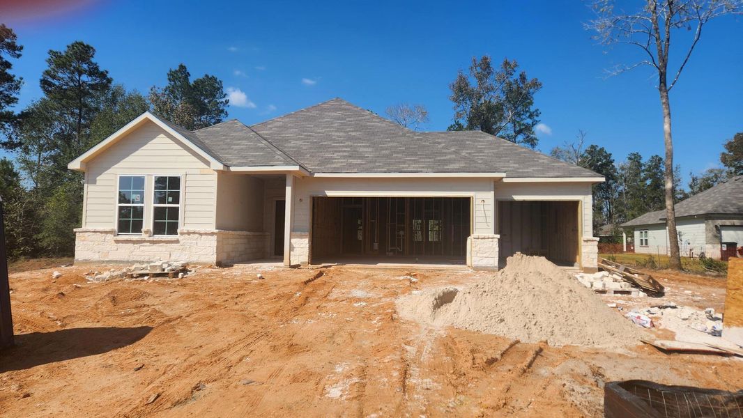 In-progress construction of a new home in Oakwood Ranch, Willis, TX (Image 21).