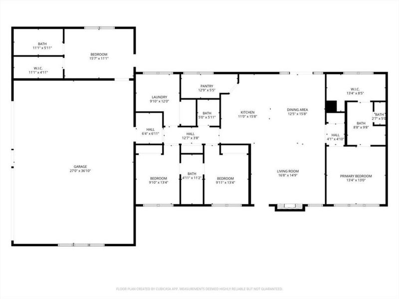 2D floor plan layout of this home in , Waco, GA (Image 3).