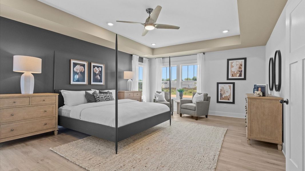 Furnished interior view inside a new home in Kayfield at Midway, Anderson (Image 10).