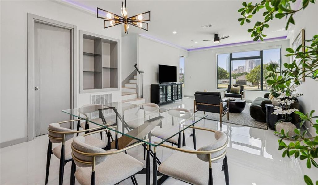 Furnished interior view inside a new home in , Dallas (Image 13).