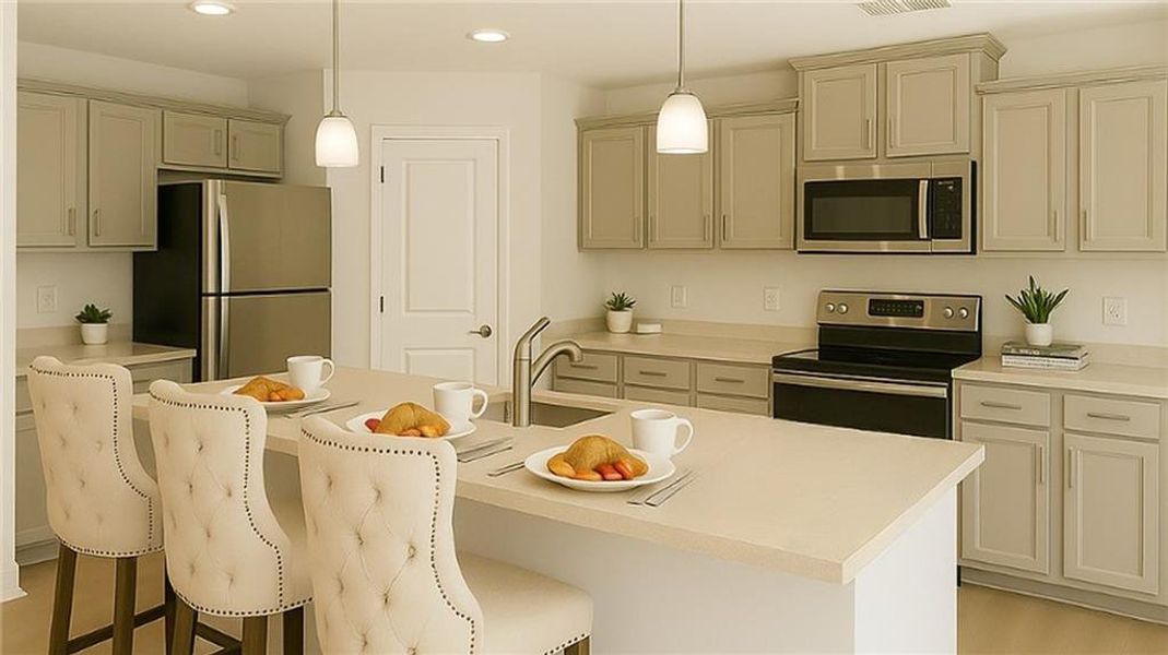 Furnished interior view inside a new home in The Hills at Cedar Creek, Winder (Image 8).