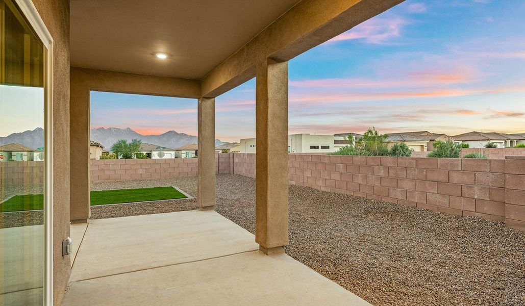 Exterior details and patio area of a home in Solterra, Green Valley (Image 28).