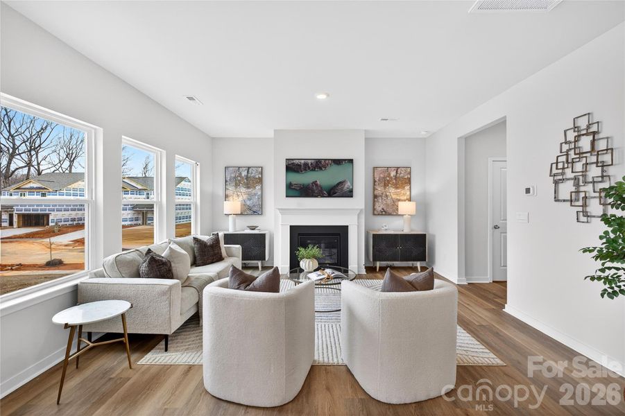 Furnished interior view inside a new home in Reedy Creek Preserve, Charlotte (Image 13).