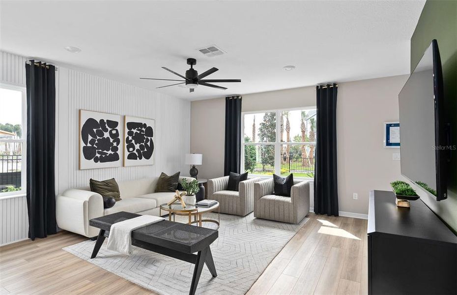 Furnished interior view inside a new home in EverBe, Orlando (Image 8).