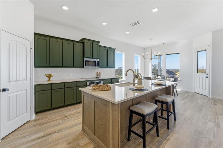 Furnished interior view inside a new home in Oak Grove Addition, Springtown (Image 8).
