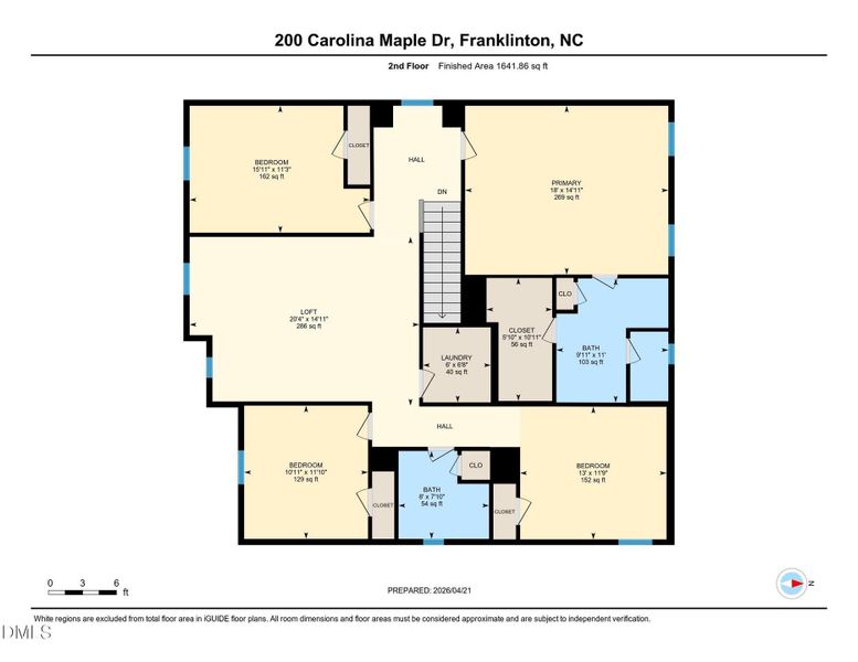 Floor Plan_200 Carolina Maple_2nd Floor