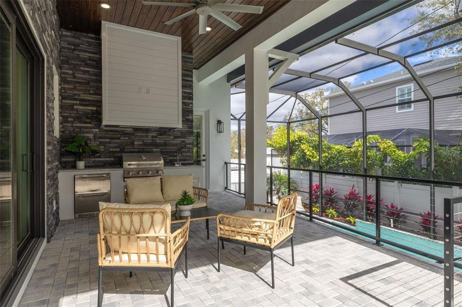 Exterior details and patio area of a home in , Tampa (Image 28).