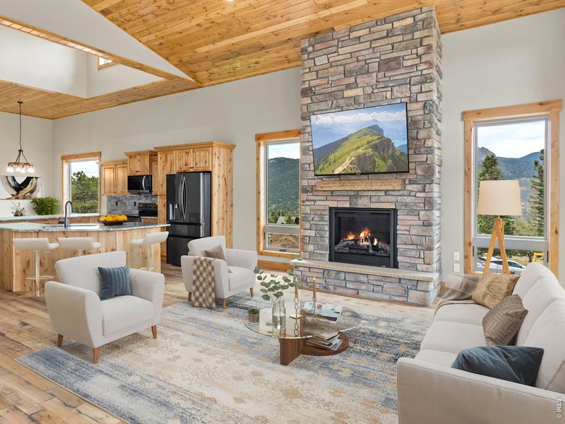 Furnished interior view inside a new home in , Estes Park (Image 15).