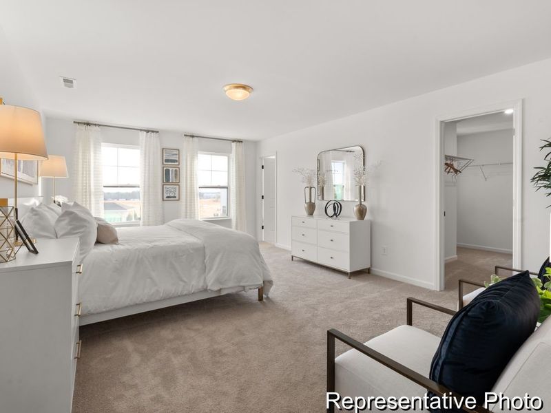 Furnished interior view inside a new home in North District at Flowers Plantation Townhomes, Clayton (Image 9).