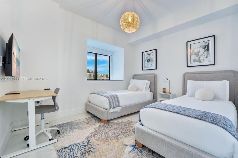 Furnished interior view inside a new home in , Miami (Image 15).