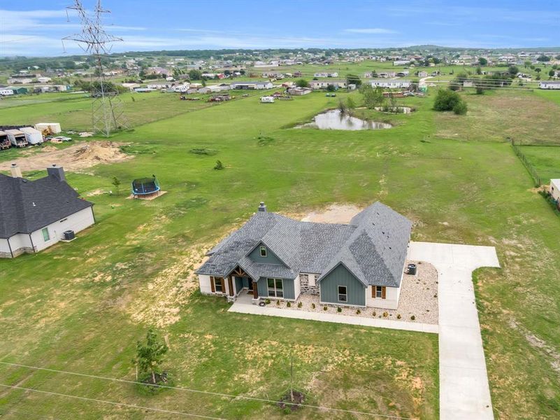 Birds eye view of property