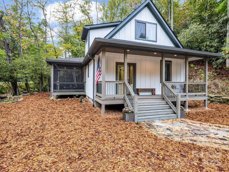 Exterior details and patio area of a home in , Pisgah Forest (Image 23). Exterior details and patio area of a home in , Pisgah Forest (Image 23).
