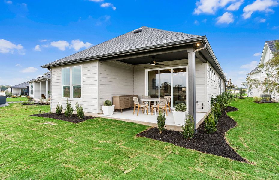 Representative exterior details of a home built from the Hallmark by Del Webb in Del Webb Austin at Lost Pines, Bastrop (Image 3).
