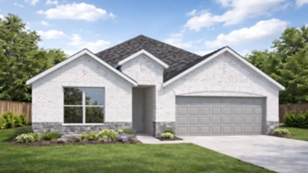 Front exterior of a new home in Hills of Westlake, Conroe, TX, highlighting curb appeal (Image 1). Front exterior of a new home in Hills of Westlake, Conroe, TX, highlighting curb appeal (Image 1).