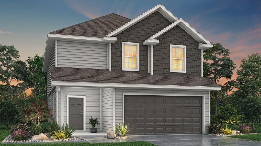 Representative exterior photo of a completed home built from the The Bluff by Legend Homes in Hanna Ranch, Fort Worth, TX (Image 24).