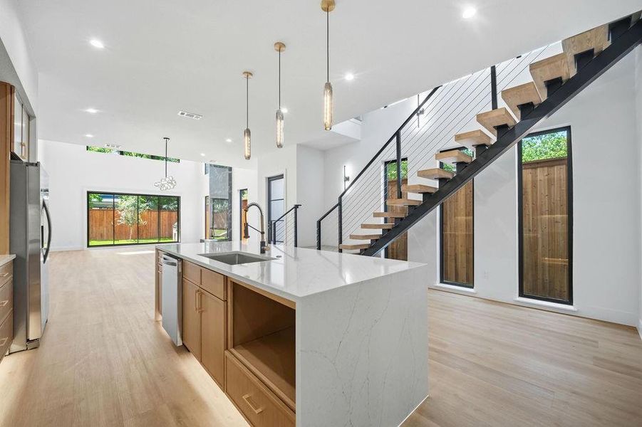 Furnished interior view inside a new home in , Dallas (Image 8).