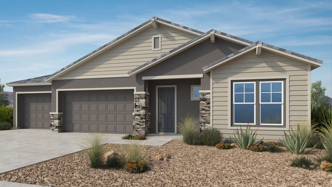 Representative exterior photo of a completed home built from the Goldcrest by Taylor Morrison in Verdin Odyssey Collection, Phoenix, AZ (Image 2).