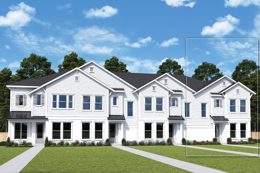 Representative exterior photo of a completed home built from the The Waterborne by David Weekley Homes in Emerald Landing at Waterside at Lakewood Ranch – Towns, Sarasota, FL (Image 2).