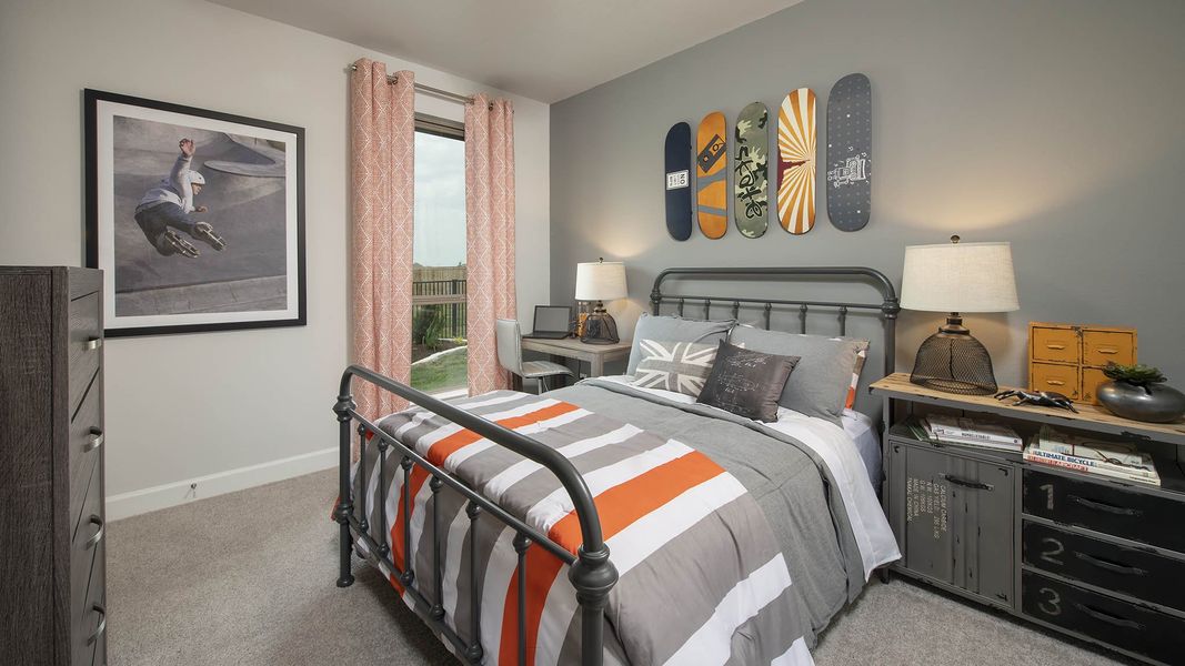 Furnished interior view inside a new home in Bridgeland, Cypress (Image 12).