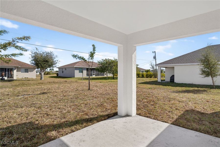 Exterior details and patio area of a home in Cape Coral, Cape Coral (Image 3).