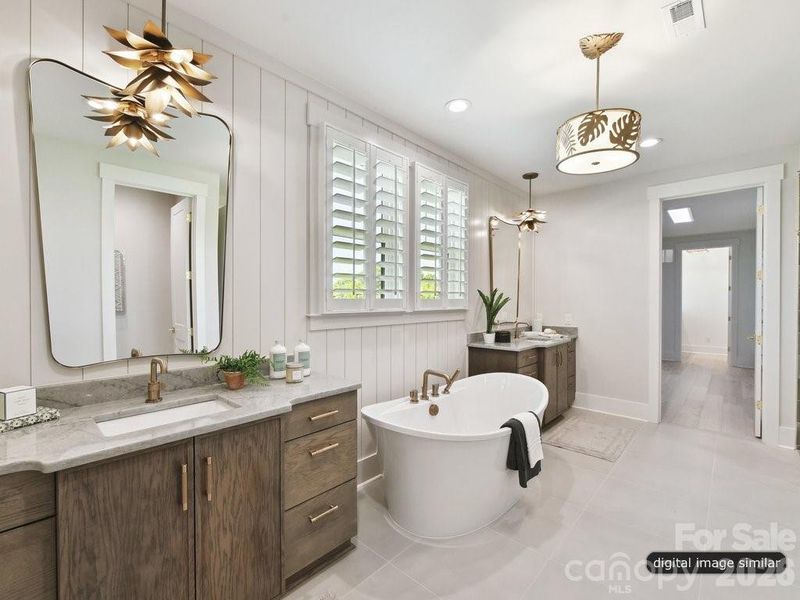 Furnished interior view inside a new home in , Charlotte (Image 31).