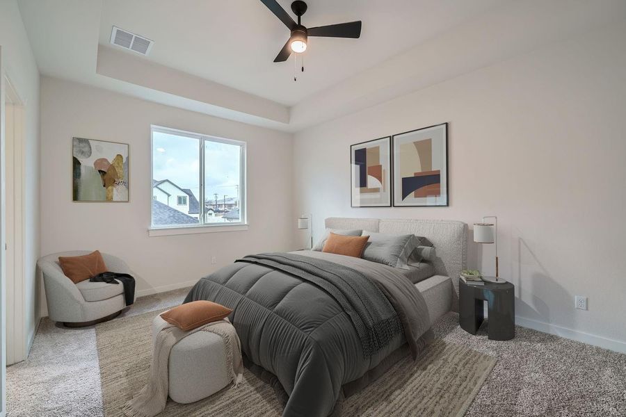 Furnished interior view inside a new home in Townhomes at Gattis, Round Rock (Image 12).