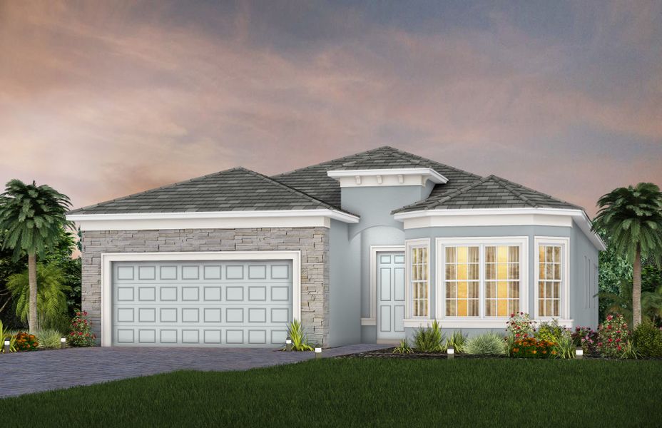 Representative exterior photo of a completed home built from the Mystique by Pulte Homes in Highpointe, Stuart, FL (Image 20).