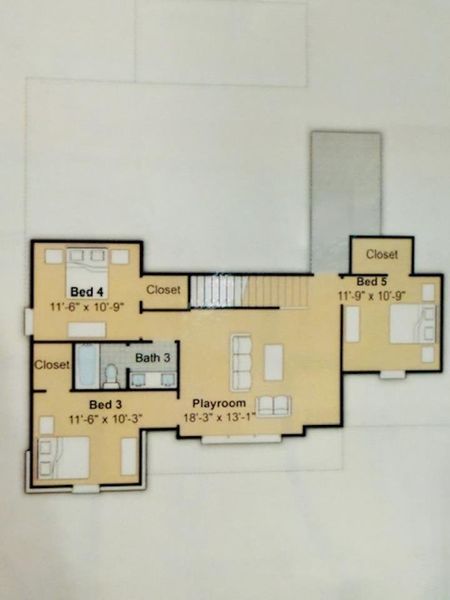 2D floor plan layout of this home in White Oak, Arlington, TN (Image 3). 2D floor plan layout of this home in White Oak, Arlington, TN (Image 3).