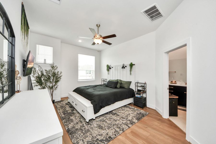 Furnished interior view inside a new home in Meridiana Courtyard Collection, Manvel (Image 11).