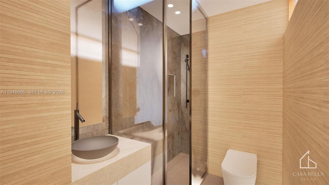 Close-up of interior finishes inside a home in , Miami Beach (Image 8).