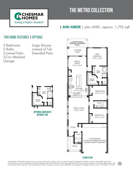 2D floor plan layout of this home in Emory Glen, Magnolia, TX (Image 4).