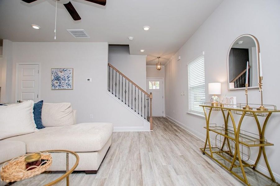 Furnished interior view inside a new home in Windmill Park, Carrollton (Image 43). Furnished interior view inside a new home in Windmill Park, Carrollton (Image 43).