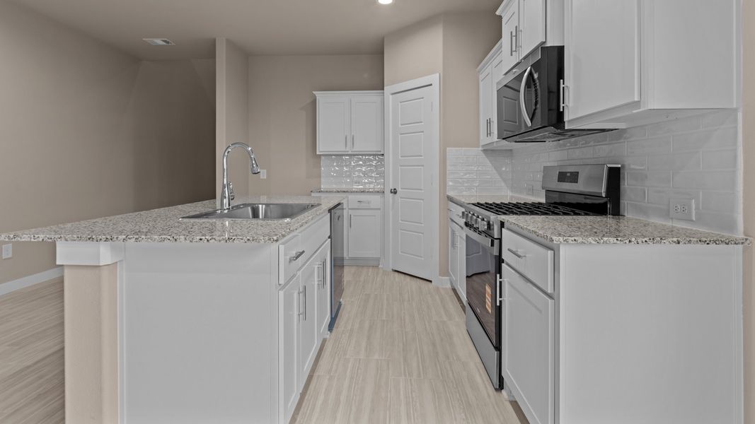 Representative furnished interior of a home built from the Shelby by D.R. Horton in Legacy South, Midland (Image 5).