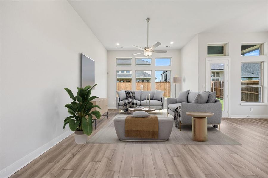 Furnished interior view inside a new home in Sandbrock Ranch, Aubrey (Image 6). Furnished interior view inside a new home in Sandbrock Ranch, Aubrey (Image 6).