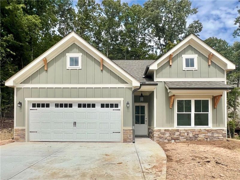 Front exterior of a new home in , Waleska, GA, highlighting curb appeal (Image 15).