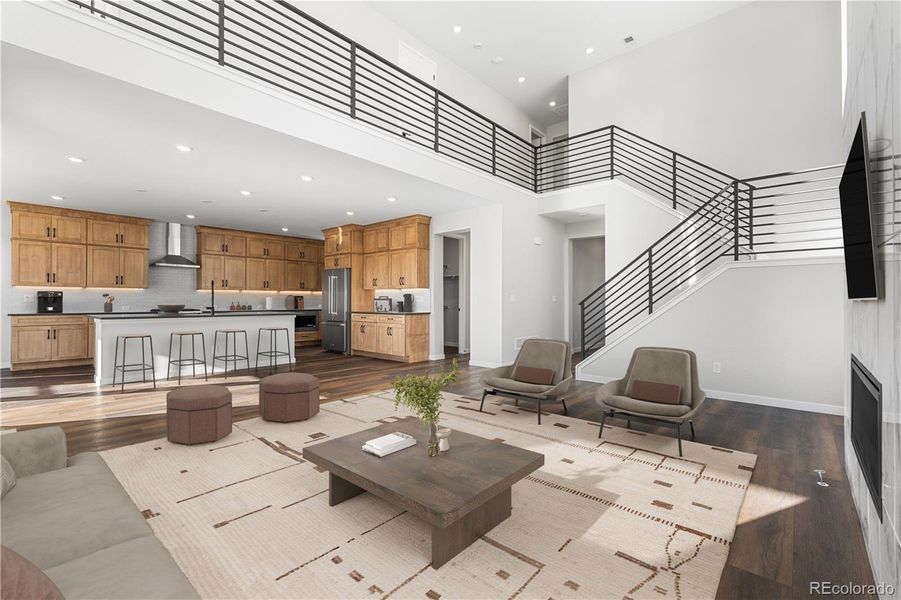 Furnished interior view inside a new home in Portrait at The Canyons, Castle Pines (Image 3).