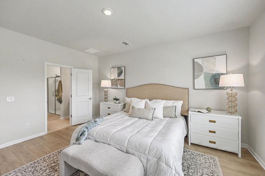 Furnished interior view inside a new home in The Groves of Berkeley, Moncks Corner (Image 18). Furnished interior view inside a new home in The Groves of Berkeley, Moncks Corner (Image 18).