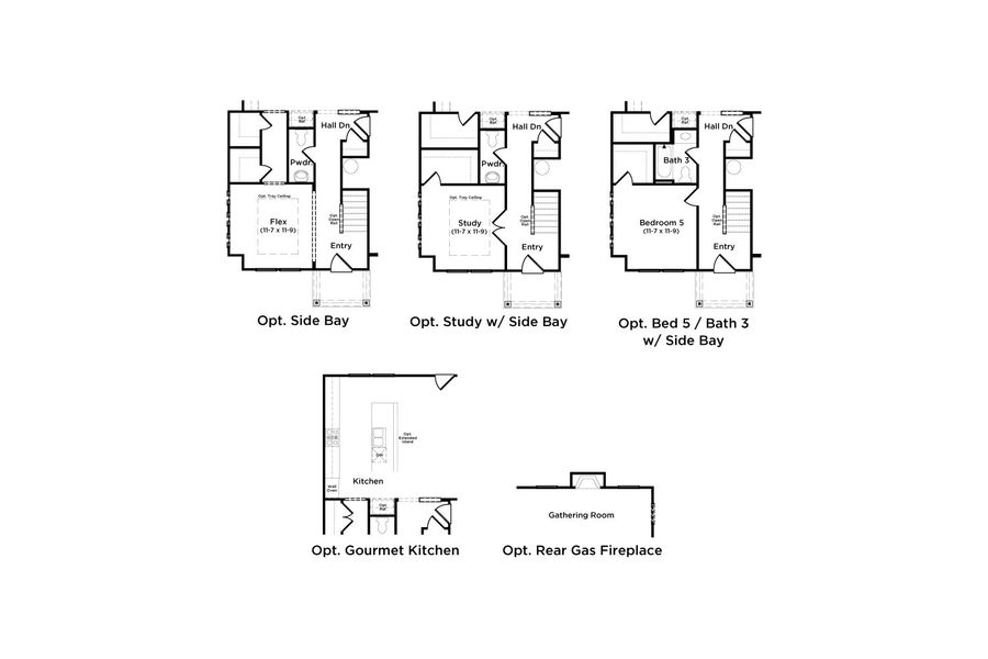 2D floor plan layout of this home in Abbotts Crossing, Conyers, GA (Image 4).