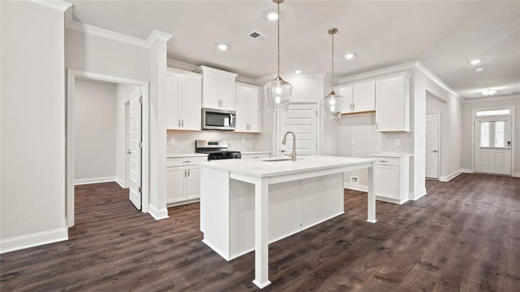 Furnished interior view inside a new home in Oak Ridge Meadows - Active Adult, Locust Grove (Image 7).
