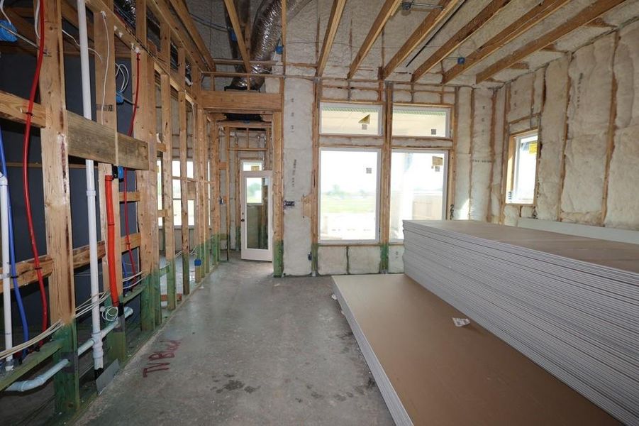 In-progress construction of a new home in Grange 45' Homesites, Katy, TX (Image 28). In-progress construction of a new home in Grange 45' Homesites, Katy, TX (Image 28).