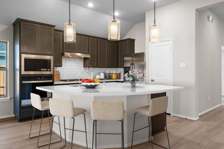 Furnished interior view inside a new home in Dunham Pointe 50', Cypress (Image 6).