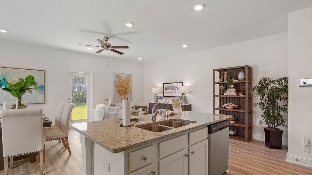 Furnished interior view inside a new home in Bayside at Ward Creek, Panama City Beach (Image 13).