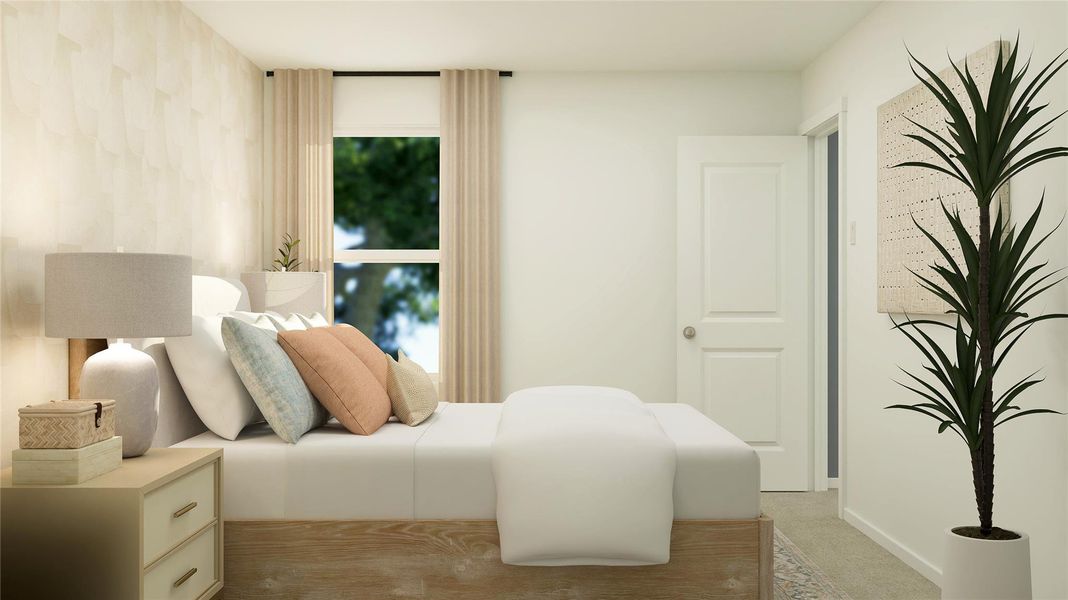 Furnished interior view inside a new home in Cool Water at Sonterra: Cottage Collection, Jarrell (Image 9).