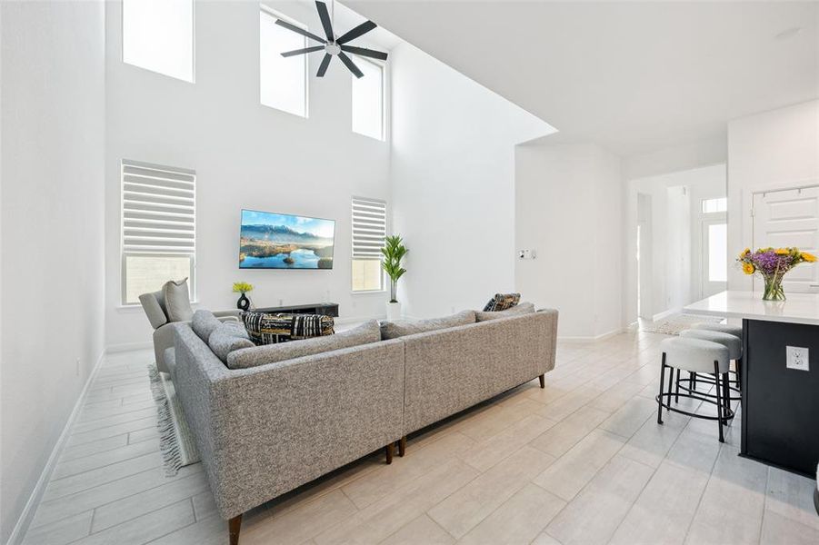 Furnished interior view inside a new home in Villas at the Station, Sachse (Image 18).