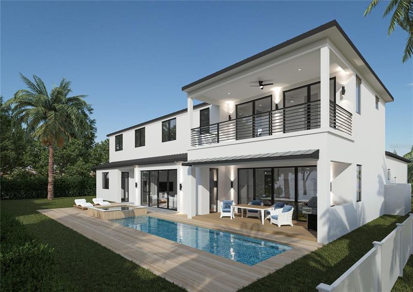 Front exterior of a new home in , Sarasota, FL, highlighting curb appeal (Image 1).