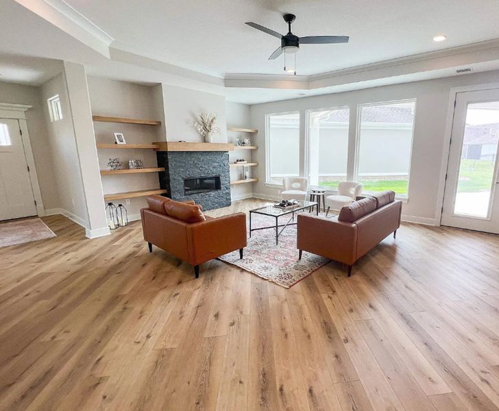 Representative furnished interior of a home built from the Promenade by Perfection Builders in The Courtyards at The Heritage, Andover (Image 6).