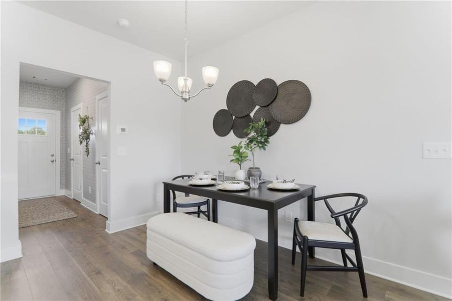 Furnished interior view inside a new home in , Cartersville (Image 10).