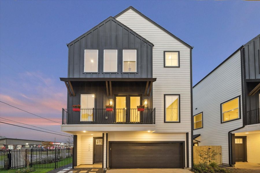 Front exterior of a new home in , Houston, TX, highlighting curb appeal (Image 25). Front exterior of a new home in , Houston, TX, highlighting curb appeal (Image 25).