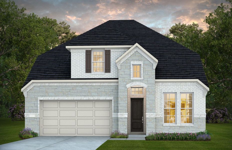 Representative exterior photo of a completed home built from the Iredell by Pulte Homes in Blue Creek Trails, Richmond, TX (Image 21). Representative exterior photo of a completed home built from the Iredell by Pulte Homes in Blue Creek Trails, Richmond, TX (Image 21).
