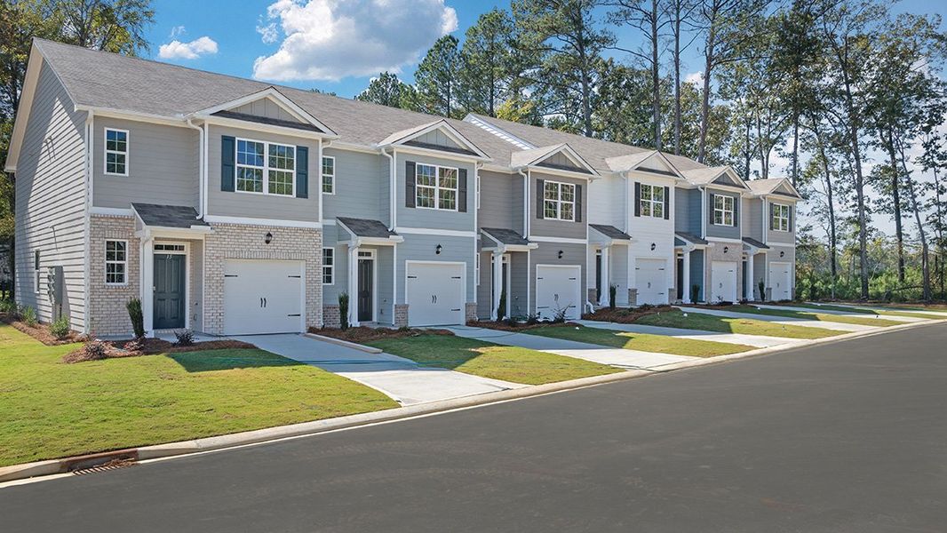 Front exterior of a new home in Old Summerville Village, Rome, GA, highlighting curb appeal (Image 2). Front exterior of a new home in Old Summerville Village, Rome, GA, highlighting curb appeal (Image 2).
